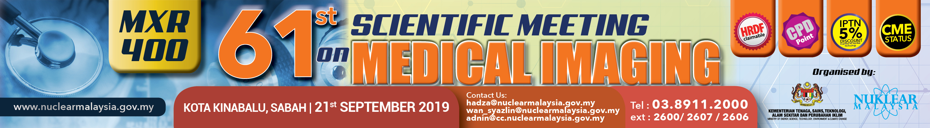 BANNER 61ST SCIENTIFIC MEETING ON MEDICAL IMAGING – 21 SEPTEMBER 2019