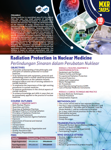 MXR 305: Radiation Protection in Nuclear Medicine
