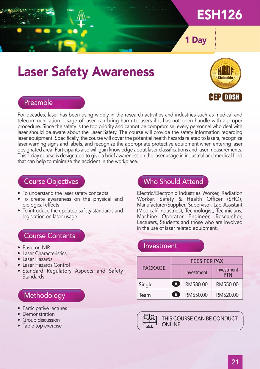 ESH 126: Laser Safety Awareness