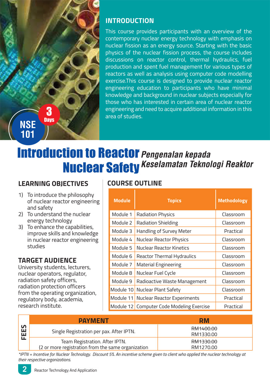NSE 101: Introduction to Reactor Nuclear Safety