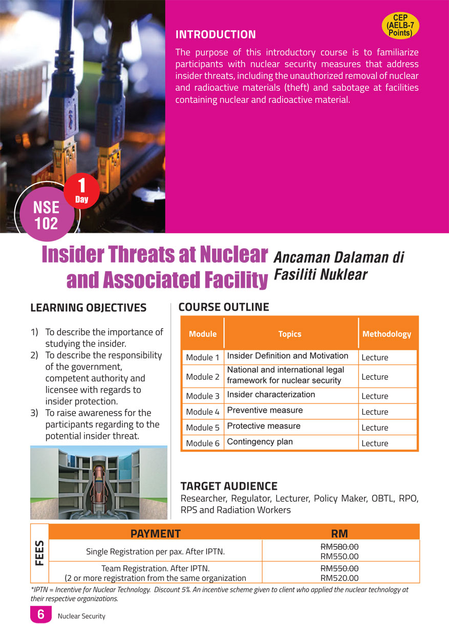 NSE 102: Insider Threats at Nuclear and Associated Facility