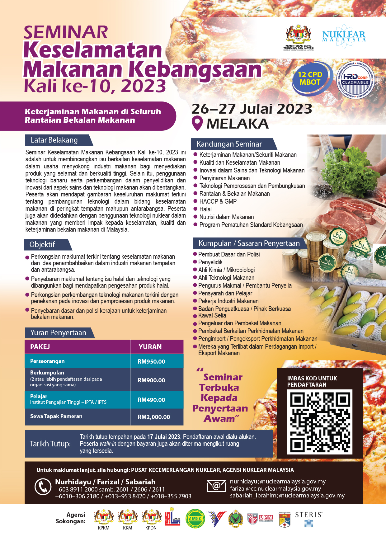 Seminar Keselamatan Makanan Kebangsaan Kali Ke-10, 2023