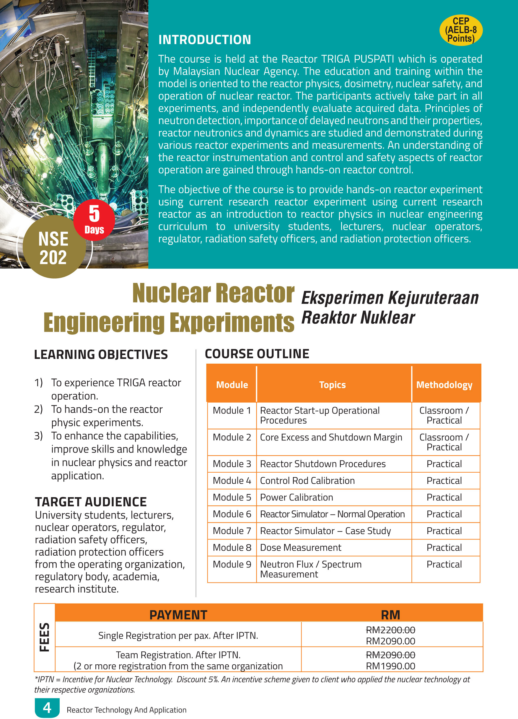 NSE 202: Nuclear Reactor Engineering Experiments